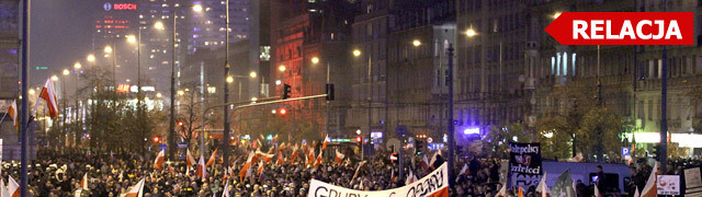 Marsz Niepodległości pod pomnikiem Dmowskiego. Policja: 120 zatrzymanych
