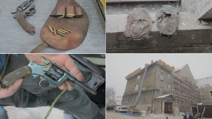 During the renovation of the roof found a 122-year-old revolver