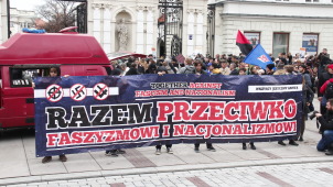 Marsz antyfasztów w Warszawie